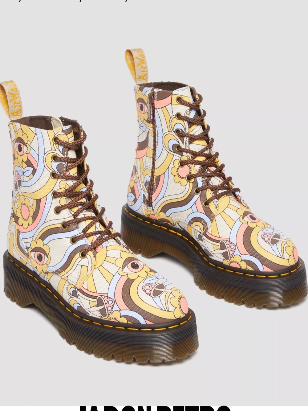 Dr. Martens Retro Ray Canvas Vegan Platform Boots - Women’s size 6